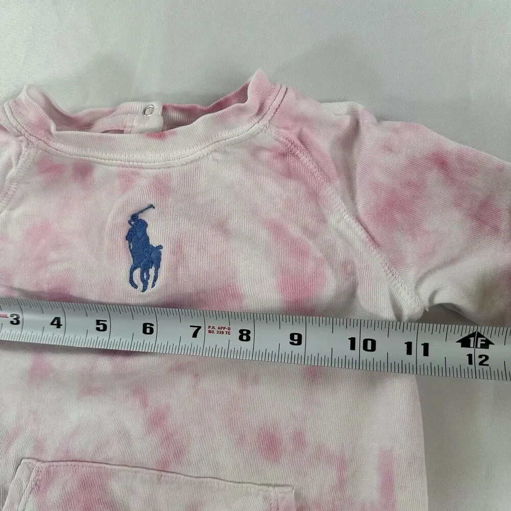 Polo Ralph Lauren Tie Dye Pink‎ Sweatshirt Toddler Size 24M Pullover Crewneck